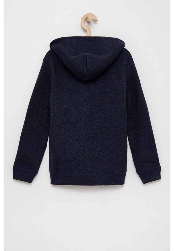 Quiksilver Bluza dziecięca kolor granatowy. Okazja: na co dzień. Typ kołnierza: kaptur. Kolor: niebieski. Materiał: dzianina. Styl: casual