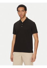 Calvin Klein Polo LV04LB220G Czarny Regular Fit. Typ kołnierza: polo. Kolor: czarny. Materiał: syntetyk #1