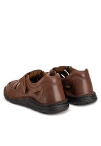 Go Soft Sandały ROMA-02 MI18 Brązowy. Kolor: brązowy. Materiał: materiał #3