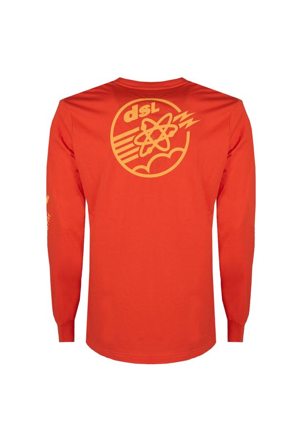 Diesel Longsleeve "Just" | A067680GRAM | Mężczyzna | Pomarańczowy. Kolor: pomarańczowy. Materiał: poliester, bawełna. Długość rękawa: długi rękaw. Długość: długie. Wzór: nadruk, jednolity. Styl: elegancki