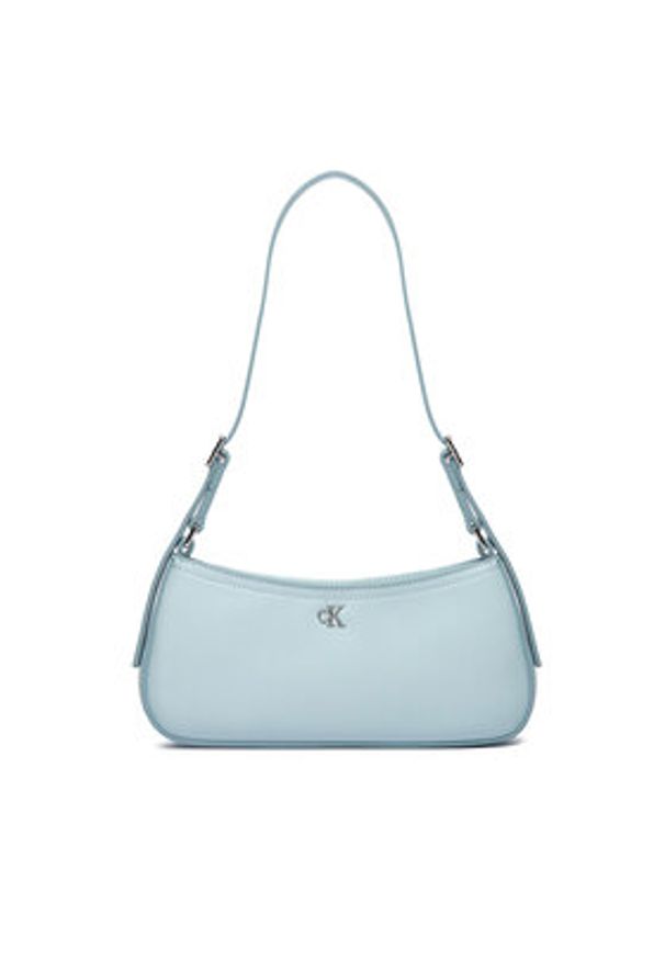 Calvin Klein Torebka Ck Small Shoulder Bag LV04F3170G Błękitny. Kolor: niebieski. Materiał: skórzane