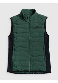 4f - 4F Bezrękawnik trekkingowy z wypełnieniem Primaloft Silver damski - khaki XS. Typ kołnierza: kołnierzyk stójkowy. Kolor: oliwkowy, brązowy, wielokolorowy. Materiał: tkanina, syntetyk, materiał. Długość rękawa: bez rękawów. Technologia: Primaloft. Wzór: gładki. Sezon: lato. Sport: turystyka piesza #1
