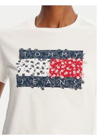Tommy Jeans T-Shirt Floral Flag DW0DW20897 Biały Regular Fit. Kolor: biały. Materiał: bawełna #3