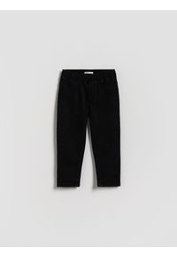 Reserved - Bawełniane jegginsy - czarny. Kolor: czarny. Materiał: bawełna