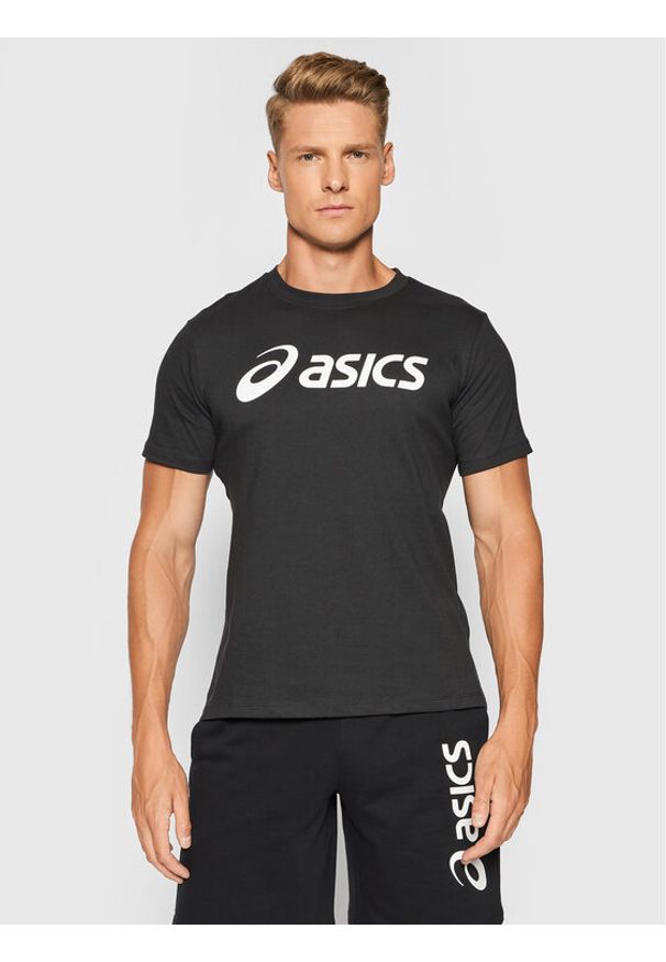 Asics T-Shirt Big Logo 2031A978 Czarny Regular Fit. Kolor: czarny. Materiał: syntetyk, bawełna