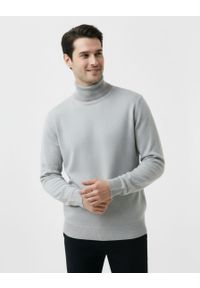 Elegancki Golf Męski - Brave Soul - Gołębi Kolor. Typ kołnierza: golf. Kolor: szary. Materiał: bawełna, akryl. Sezon: zima, jesień. Styl: elegancki #2