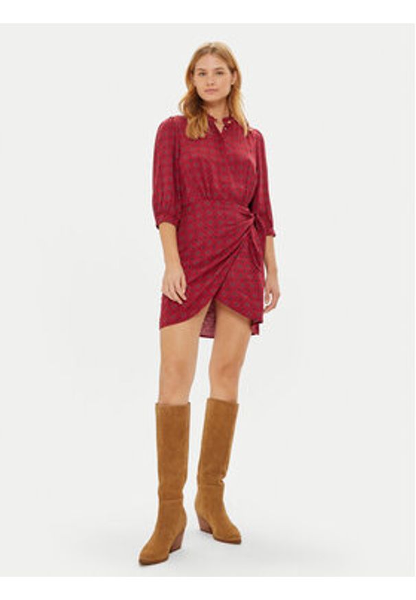 Pepe Jeans Sukienka codzienna Picci PL953611 Czerwony Regular Fit. Okazja: na co dzień. Kolor: czerwony. Materiał: wiskoza. Typ sukienki: proste. Styl: casual