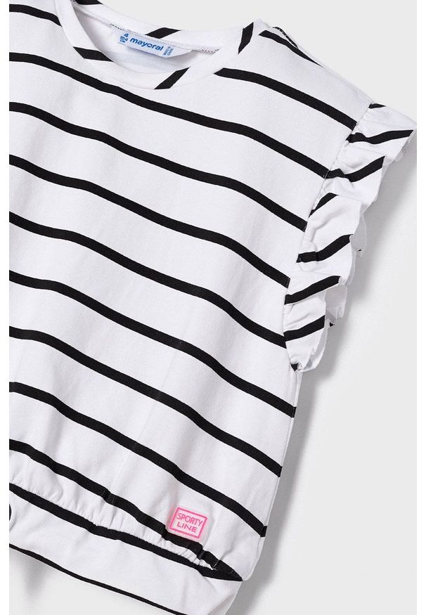 Mayoral T-shirt dziecięcy kolor czarny. Okazja: na co dzień. Kolor: czarny. Styl: casual