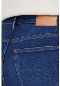 Wrangler jeansy SLIM AUTHENTIC LOVE damskie high waist. Stan: podwyższony. Kolor: niebieski