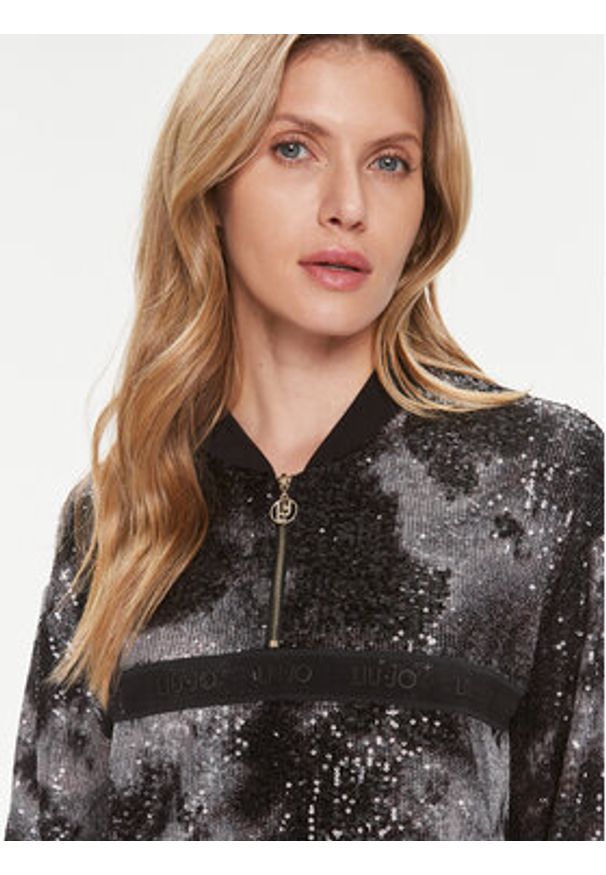 Liu Jo Bluza TA4018 J4623 Czarny Regular Fit. Kolor: czarny. Materiał: syntetyk