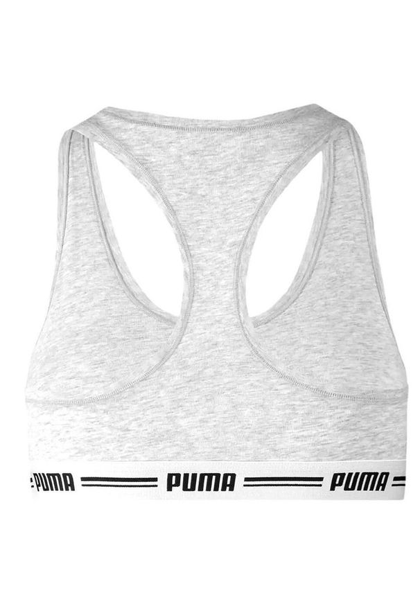 Puma - Biustonosz Sportowy Damski Racerback. Kolor: szary