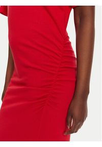 Pinko - PINKO Sukienka codzienna 105219 A2M2 Czerwony Regular Fit. Okazja: na co dzień. Kolor: czerwony. Materiał: bawełna. Typ sukienki: proste. Styl: casual