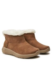 skechers - Skechers Botki On-the-GO Joy 144800/CSNT Brązowy. Kolor: brązowy. Materiał: skóra #5