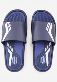 Born2be - Granatowe Sportowe Klapki Piankowe na Basen lub Plażę Daevo. Okazja: na plażę. Kolor: niebieski. Materiał: dresówka. Sezon: lato. Styl: sportowy #4