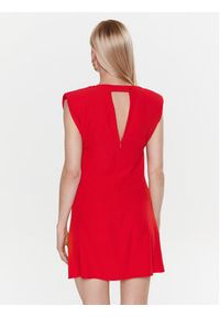 Kontatto Sukienka koktajlowa NO1006 Czerwony Slim Fit. Kolor: czerwony. Materiał: syntetyk. Styl: wizytowy #4