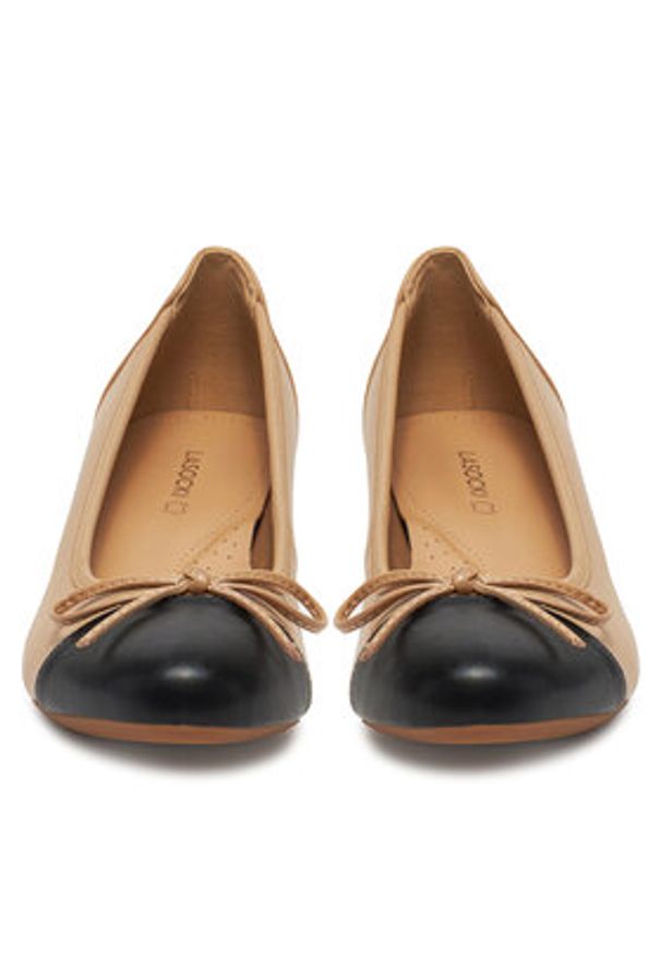 Lasocki Czółenka WYL4060-3Z Beżowy. Kolor: beżowy. Materiał: skóra