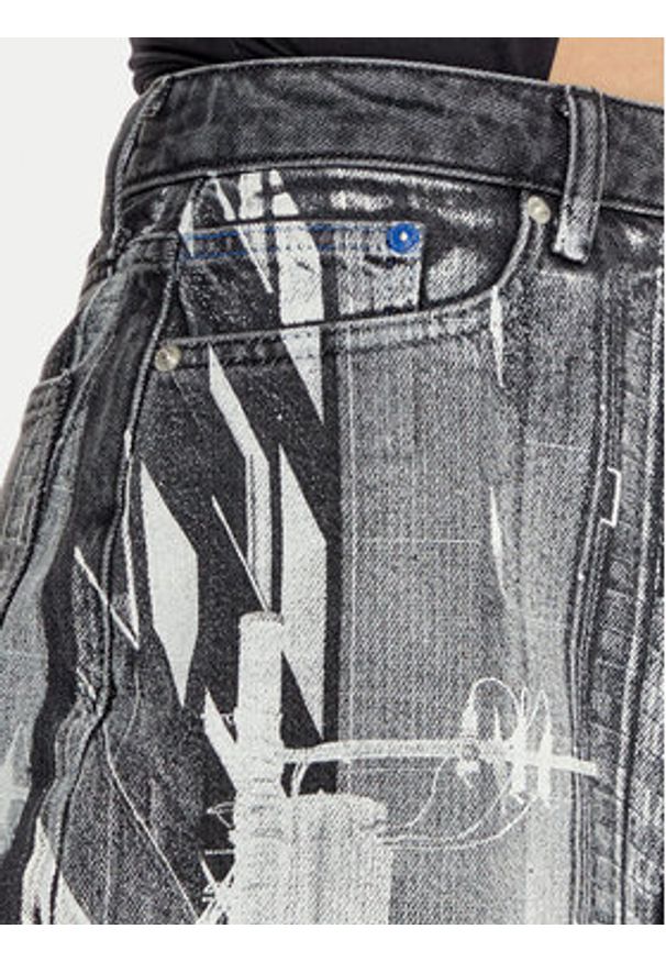 Karl Lagerfeld Jeans Spódnica jeansowa 246J1203 Szary Regular Fit. Kolor: szary. Materiał: bawełna