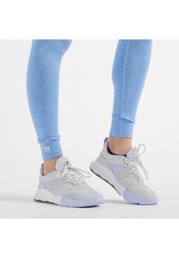 DOMYOS - Buty fitness damskie Domyos 520. Kolor: szary, niebieski, wielokolorowy. Materiał: mesh, kauczuk. Sezon: zima, lato. Sport: fitness