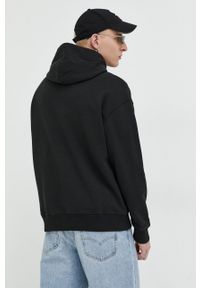 Tommy Jeans bluza bawełniana męska kolor czarny z kapturem z aplikacją. Typ kołnierza: kaptur. Kolor: czarny. Materiał: bawełna. Wzór: aplikacja #4
