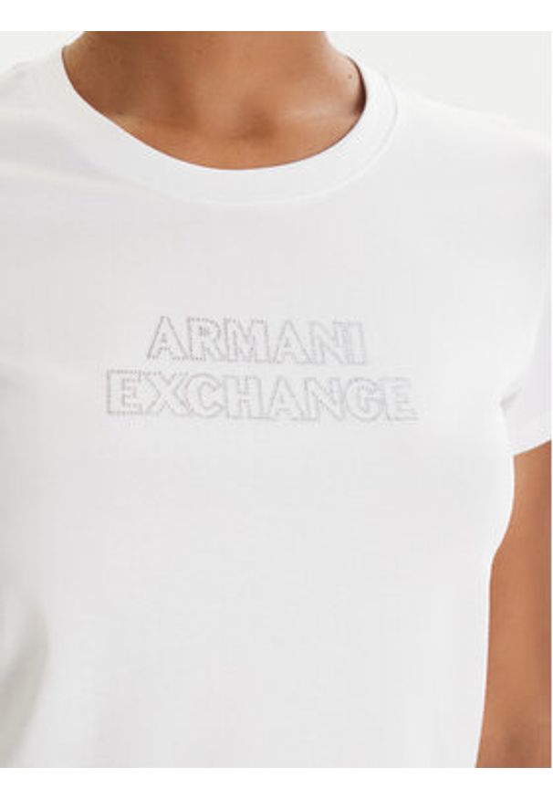 Armani Exchange T-Shirt XW002293 AF17173 U0002 Biały Slim Fit. Kolor: biały. Materiał: bawełna