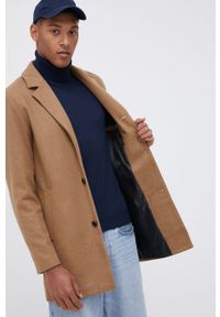 PRODUKT by Jack & Jones - Produkt by Jack & Jones Płaszcz męski kolor brązowy przejściowy. Okazja: na co dzień. Kolor: brązowy. Materiał: poliester. Styl: casual #4