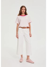 MOODO - Jeansy z szerokimi nogawkami białe. Kolor: biały #1