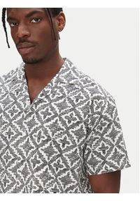 Jack & Jones - Jack&Jones Komplet koszula i szorty materiałowe Seersucker 12284648 Szary Relaxed Fit. Kolor: szary. Materiał: bawełna