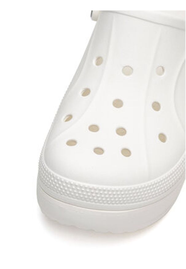 Crocs Klapki BELLA CLOG 210062-100 Biały. Kolor: biały. Materiał: skóra