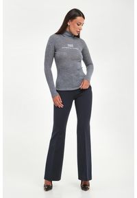 Elisabetta Franchi - Golf damski wełniany z logo ELISABETTA FRANCHI. Typ kołnierza: golf. Materiał: wełna #4