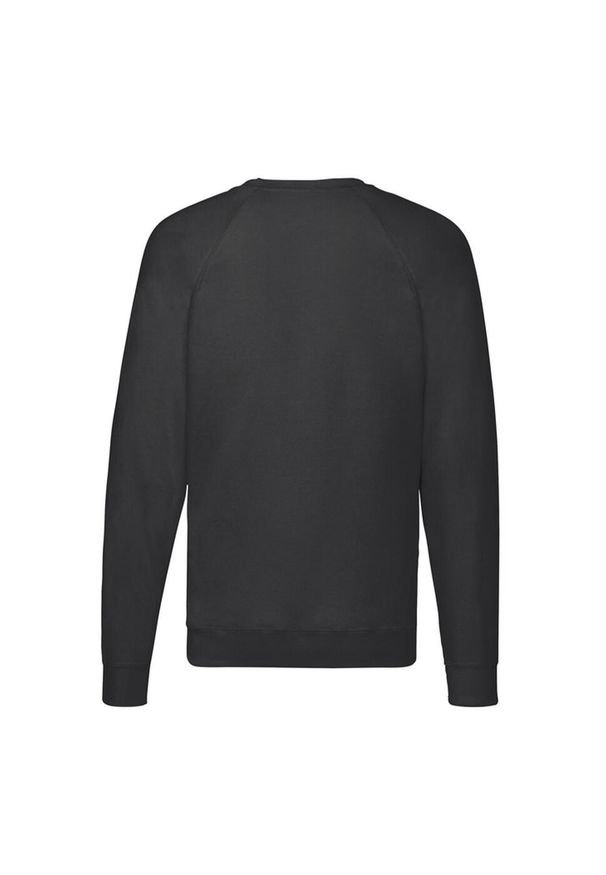 FRUIT OF THE LOOM - Lekki Męski Sweter Raglanowy. Kolor: czarny. Długość rękawa: raglanowy rękaw
