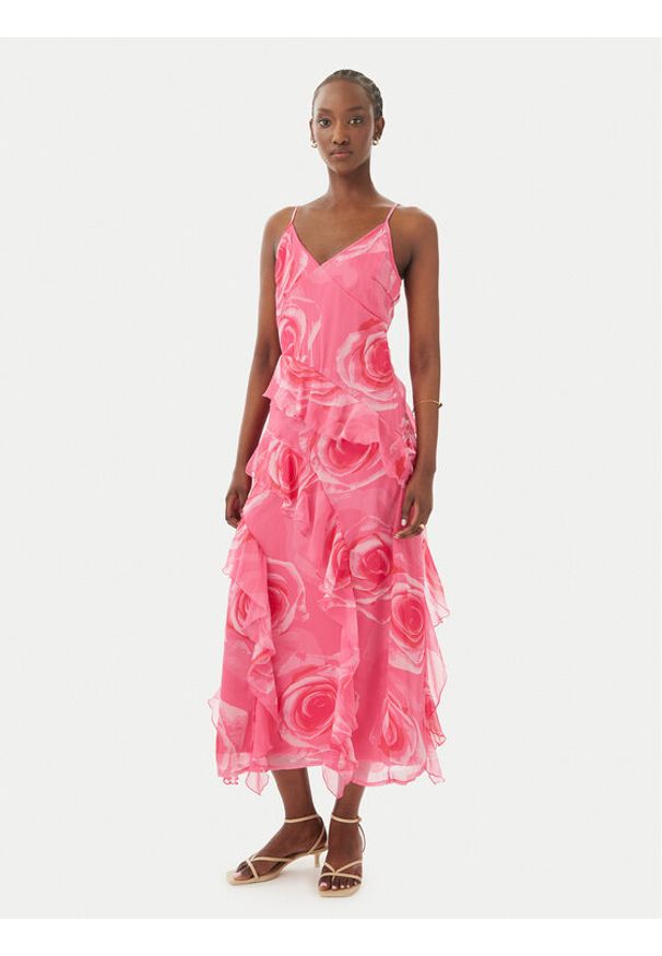 Vero Moda Sukienka wieczorowa Smilla 10346307 Różowy Regular Fit. Kolor: różowy. Materiał: syntetyk. Styl: wizytowy