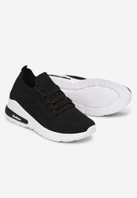 Renee - Czarne Buty Sportowe Philone. Okazja: na co dzień. Kolor: czarny. Materiał: jeans. Sport: bieganie #3