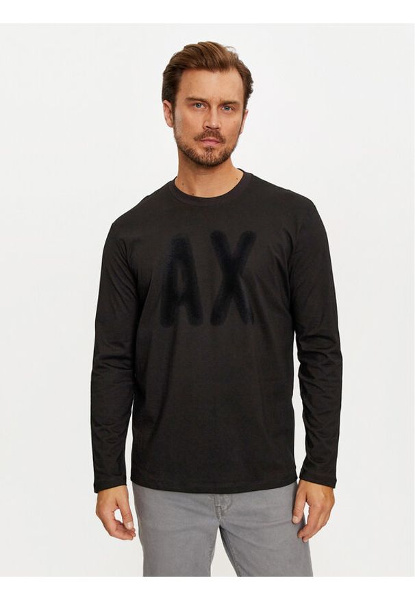 Armani Exchange Longsleeve XM000126 AF10358 UC001 Czarny Regular Fit. Kolor: czarny. Materiał: bawełna. Długość rękawa: długi rękaw