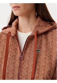 Lacoste Bluza SF7606 Brązowy Regular Fit. Kolor: brązowy. Materiał: syntetyk, bawełna #3