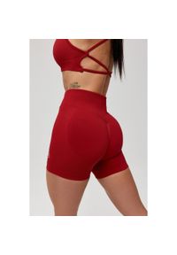 ROUGH RADICAL - Damskie spodenki bezszwowe Rough Radical Seamless Glow Shorts. Kolor: czerwony. Sport: fitness