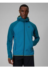 4f - 4F Kurtka softshell wiatroodporna męska - niebieska 3XL. Kolor: niebieski. Materiał: softshell. Długość: długie #1