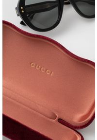 Gucci okulary przeciwsłoneczne damskie kolor czarny. Kształt: okrągłe. Kolor: czarny #7