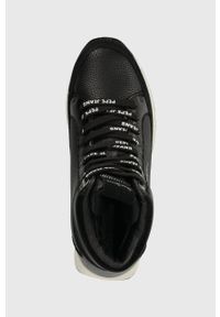 Pepe Jeans sneakersy DEAN MOLL kolor czarny PLS31533. Nosek buta: okrągły. Kolor: czarny. Materiał: guma. Szerokość cholewki: normalna. Obcas: na koturnie #4