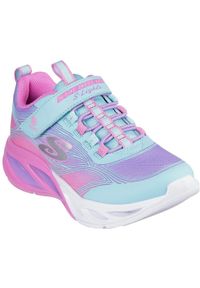 skechers - Adidasy Skechers Cosmic Glow, Dzieci. Kolor: fioletowy, niebieski, wielokolorowy. Materiał: syntetyk, tkanina, materiał. Model: Skechers Sport. Sport: turystyka piesza
