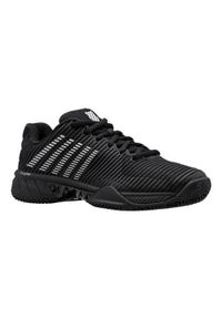 Buty do tenisa damskie K-Swiss Hypercourt Express 2. Kolor: wielokolorowy, czarny. Materiał: materiał, syntetyk. Szerokość cholewki: normalna. Sport: tenis