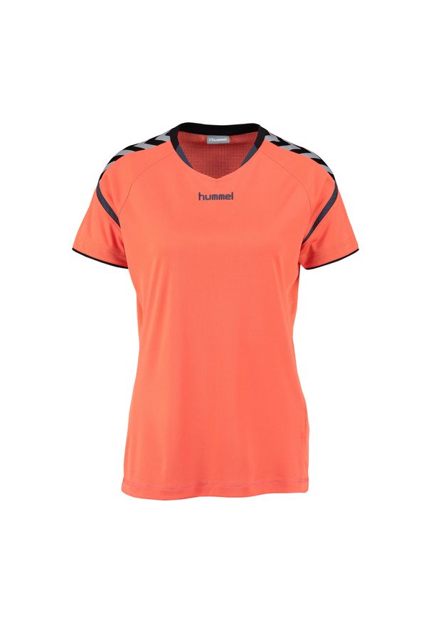 Hummel - Koszulka sportowa damska T-shirtAuthentic Charge S/S Poly Jersey Woman. Kolor: wielokolorowy, żółty, pomarańczowy. Materiał: jersey. Sport: piłka nożna
