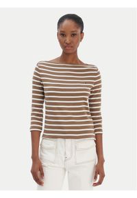 TOMMY HILFIGER - Tommy Hilfiger Bluzka New Cody WW0WW40589 Beżowy Slim Fit. Kolor: beżowy. Materiał: bawełna #1