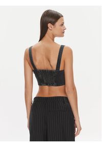 Tommy Jeans Top Bustier Top Ah7185 DW0DW17699 Czarny Slim Fit. Kolor: czarny. Materiał: bawełna #5
