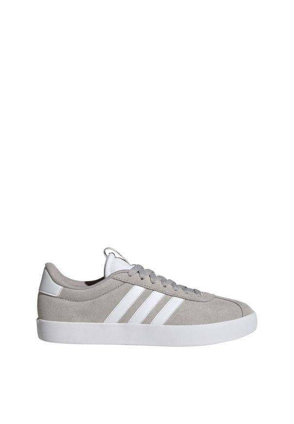 Adidas - Buty VL Court 3.0. Kolor: szary, biały, wielokolorowy. Materiał: skóra. Sport: turystyka piesza