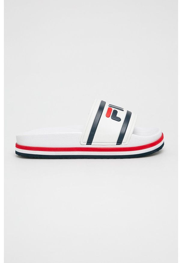 Fila - Klapki Morro Bay Zeppa. Kolor: biały. Obcas: na platformie