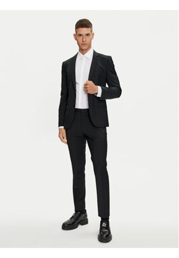 Hugo Koszula Koey 50519819 Biały Slim Fit. Kolor: biały. Materiał: bawełna