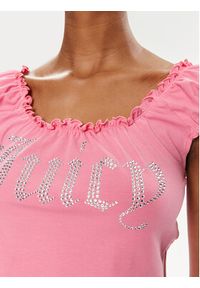 Juicy Couture Bluzka Brodie JCWCT23309 Różowy Regular Fit. Kolor: różowy. Materiał: bawełna #4