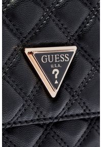 Guess - GUESS Czarna pikowana torebka damska Giully 2. Kolor: czarny. Materiał: pikowane. Styl: elegancki #8