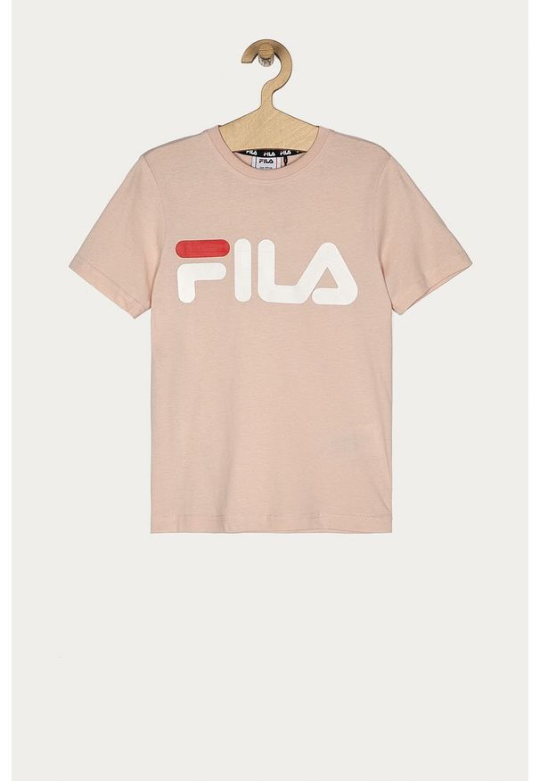 Fila - T-shirt dziecięcy 134-164 cm. Okazja: na co dzień. Kolor: różowy, wielokolorowy, fioletowy. Materiał: bawełna, dzianina. Wzór: nadruk. Styl: casual
