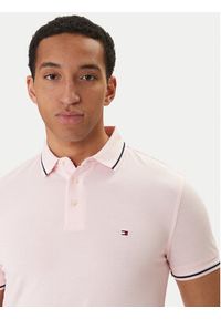 TOMMY HILFIGER - Tommy Hilfiger Polo Seasonal MW0MW39993 Różowy Slim Fit. Typ kołnierza: polo. Kolor: różowy. Materiał: bawełna #2